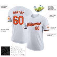 Load image into Gallery viewer, Custom White Orange-Black Performance T-Shirt

