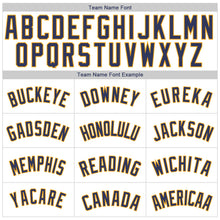 Charger l&#39;image dans la galerie, Custom White Navy-Gold Authentic Throwback Rib-Knit Baseball Jersey Shirt
