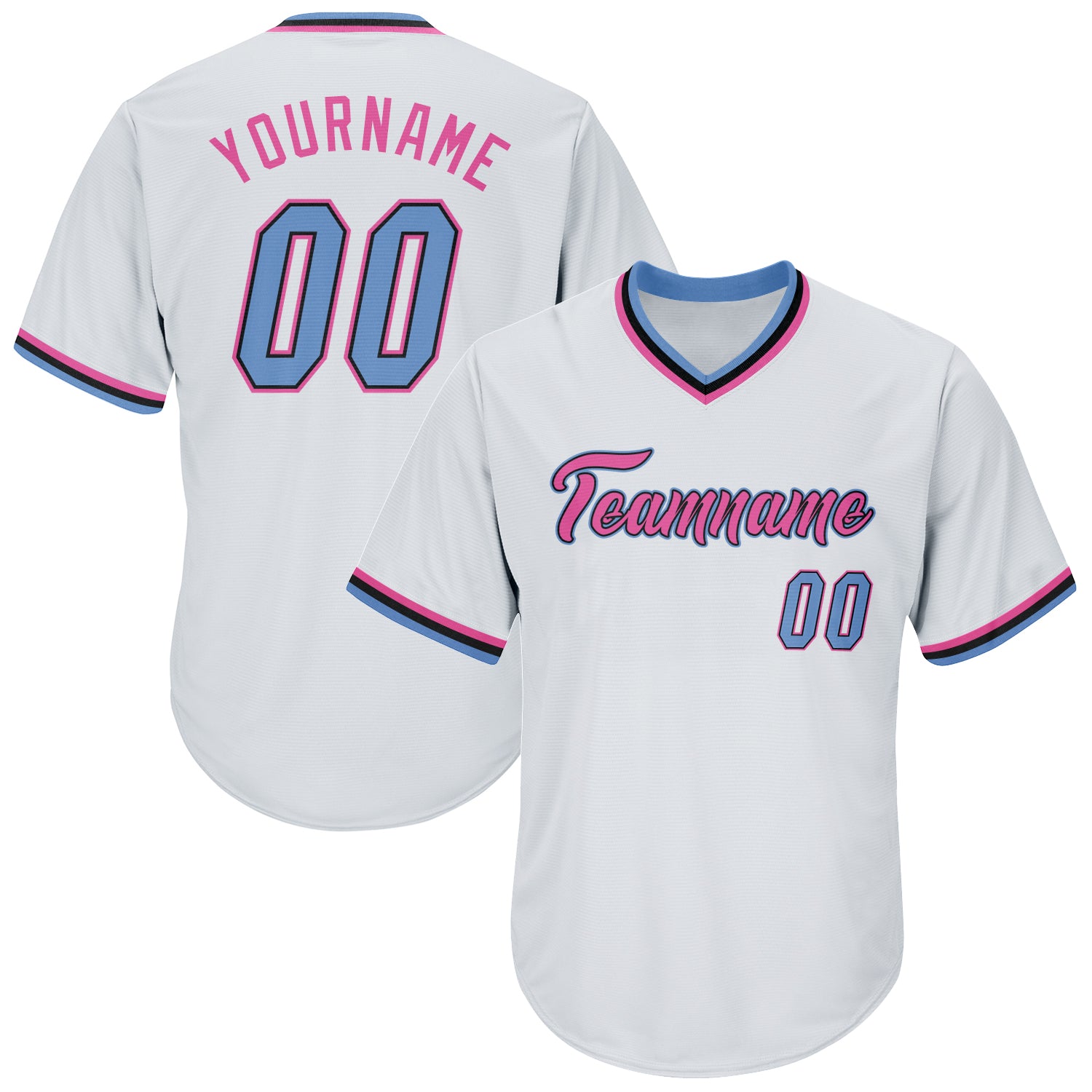 Sale Build Pink Baseball Authentic White Throwback Shirt Light