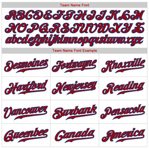 Custom White Royal Pinstripe Red-Royal Authentic Baseball Jersey