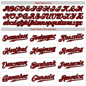 Custom White Red Pinstripe Red-Black Authentic Baseball Jersey