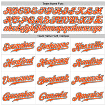 Load image into Gallery viewer, Custom White Orange Pinstripe Orange-Black Authentic Baseball Jersey
