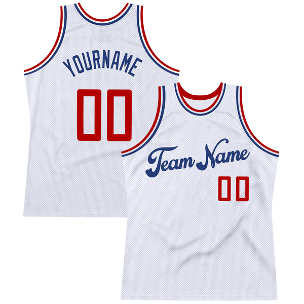 Cheap Custom Cream Black Pinstripe Red-Royal Authentic Basketball Jersey Free Shipping – CustomJerseysPro
