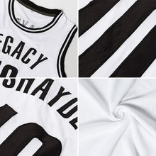 Laden Sie das Bild in den Galerie-Viewer, Custom White Black Authentic Throwback Basketball Jersey

