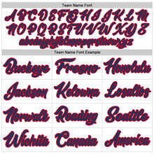 Load image into Gallery viewer, Custom White Red-Navy Authentic Throwback Basketball Jersey
