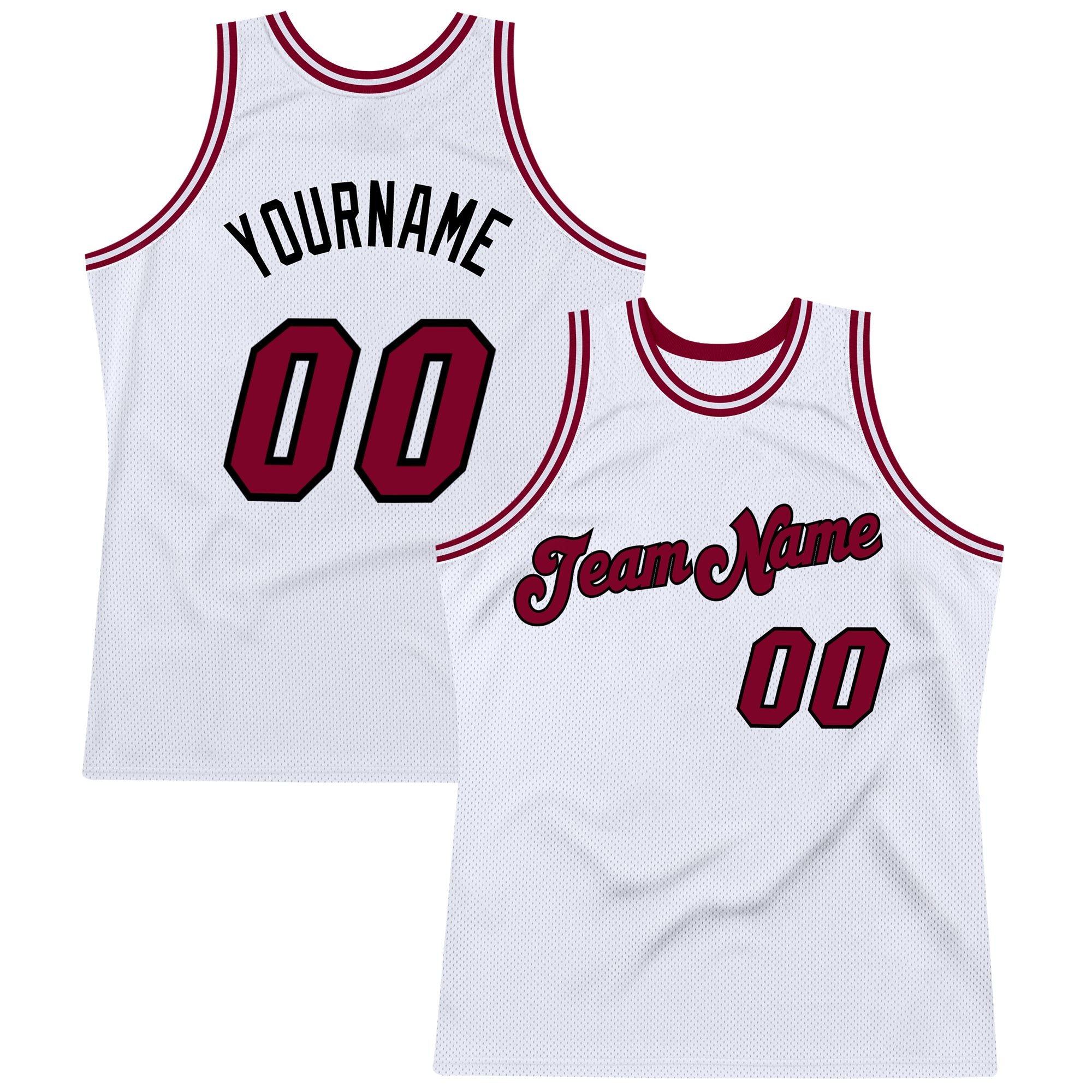 Custom Maroon White Pinstripe Gray-White Authentic Basketball Jersey