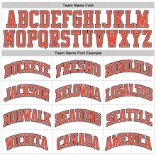 Load image into Gallery viewer, Custom White Orange-Gray Authentic Throwback Basketball Jersey
