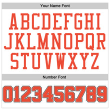 Load image into Gallery viewer, Custom White Orange-Gray Authentic Throwback Basketball Jersey
