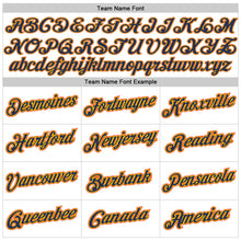 Load image into Gallery viewer, Custom White Navy-Orange Authentic Throwback Basketball Jersey
