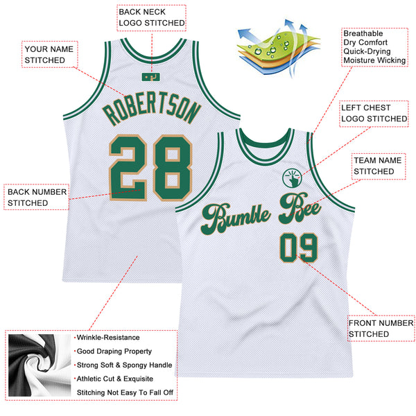 Sale Build Black Basketball Kelly Green Rib-Knit Jersey Old Gold –  CustomJerseysPro
