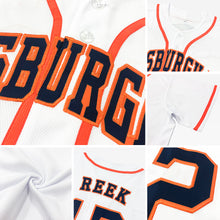 Load image into Gallery viewer, Custom White Royal Authentic Baseball Jersey

