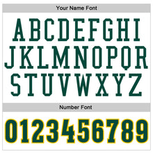 Load image into Gallery viewer, Custom White Hunter Green-Gold Authentic Throwback Basketball Jersey
