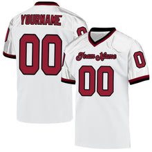 Laden Sie das Bild in den Galerie-Viewer, Custom White Cardinal-Black Mesh Authentic Throwback Football Jersey
