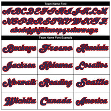 Load image into Gallery viewer, Custom White Red-Navy Mesh Authentic Throwback Football Jersey
