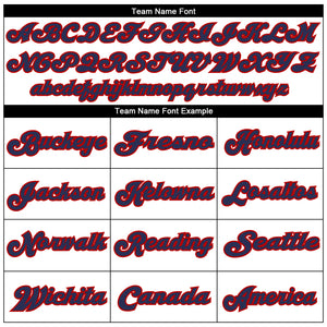 Custom White Red-Navy Mesh Authentic Throwback Football Jersey
