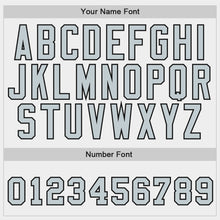 Load image into Gallery viewer, Custom White Silver-Black Authentic Baseball Jersey
