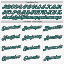 Laden Sie das Bild in den Galerie-Viewer, Custom White Midnight Green-Black Authentic Baseball Jersey
