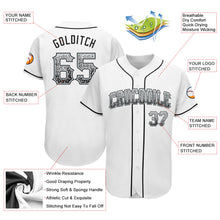 Load image into Gallery viewer, Custom White Black-Silver Authentic Drift Fashion Baseball Jersey
