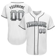 Load image into Gallery viewer, Custom White Black-Silver Authentic Drift Fashion Baseball Jersey
