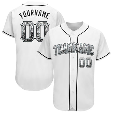 Custom White Black-Silver Authentic Drift Fashion Baseball Jersey