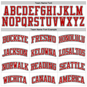 Custom White Red Pinstripe Red-Black Authentic Basketball Jersey