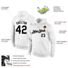 Load image into Gallery viewer, Custom Stitched White Black-Gray Sports Pullover Sweatshirt Hoodie
