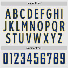 Load image into Gallery viewer, Custom White Royal-Gold Hockey Jersey
