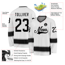 Laden Sie das Bild in den Galerie-Viewer, Custom White Black-Gray Hockey Jersey
