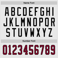 Load image into Gallery viewer, Custom White Maroon-Black Hockey Jersey
