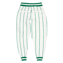 Load image into Gallery viewer, Custom White Kelly Green Pinstripe Kelly Green-White Sports Pants
