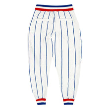 Load image into Gallery viewer, Custom White Royal Pinstripe Royal-Red Sports Pants
