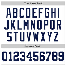 Load image into Gallery viewer, Custom White Navy Pinstripe Navy Authentic Baseball Jersey
