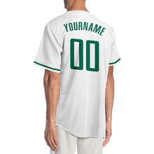 Laden Sie das Bild in den Galerie-Viewer, Custom White Kelly Green-Gray Authentic Baseball Jersey
