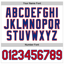 Load image into Gallery viewer, Custom White Royal Pinstripe Red-Royal Authentic Baseball Jersey
