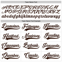 Laden Sie das Bild in den Galerie-Viewer, Custom White Brown Pinstripe Red-Brown Authentic Baseball Jersey

