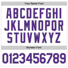 Load image into Gallery viewer, Custom White Purple Pinstripe Purple-Gray Authentic Baseball Jersey
