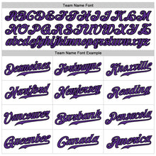 Load image into Gallery viewer, Custom White Purple-Black Authentic Baseball Jersey
