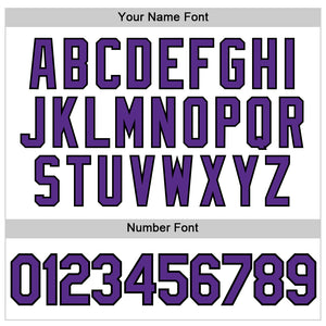Custom White Purple-Black Authentic Baseball Jersey