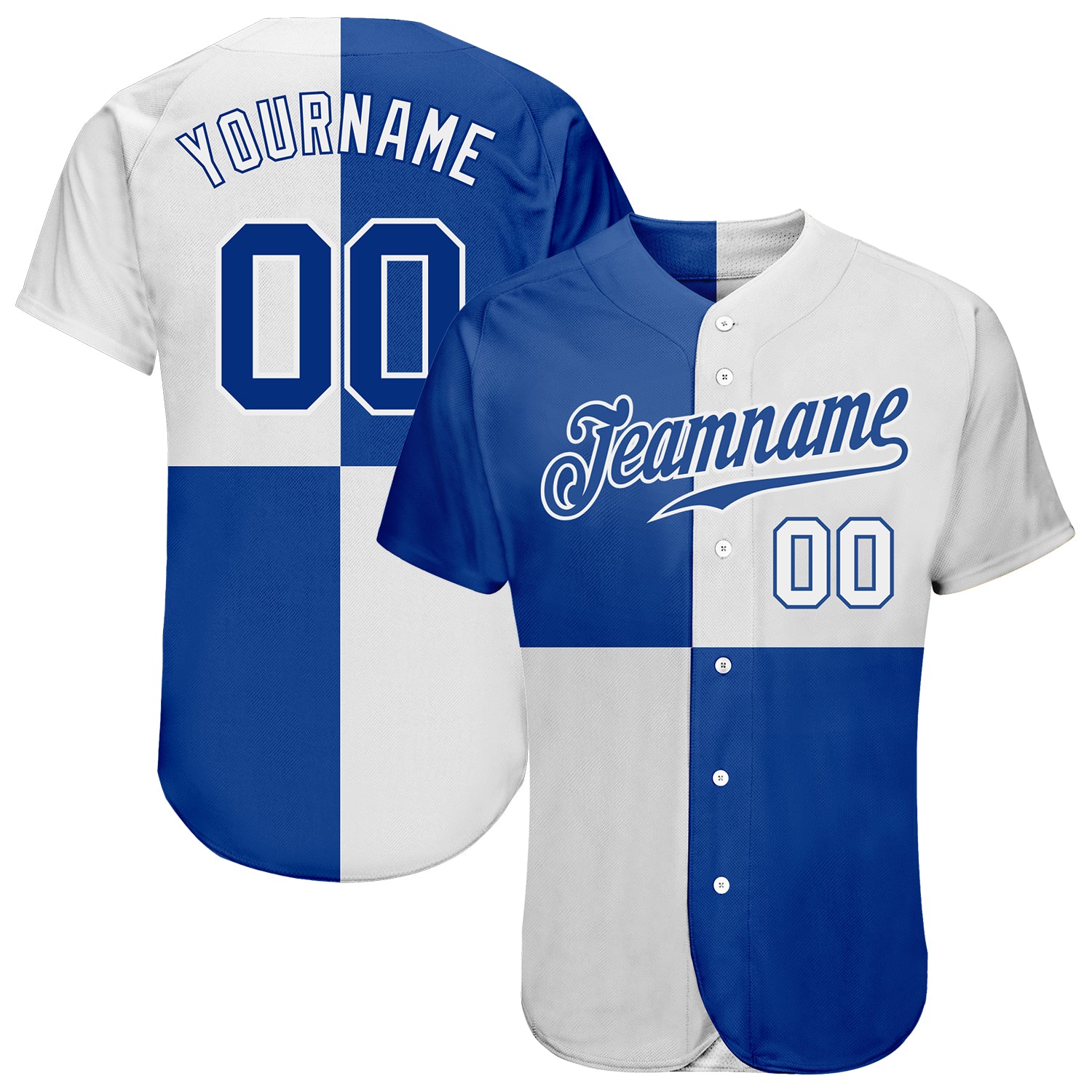 Royal Blue Baseball Jersey Design