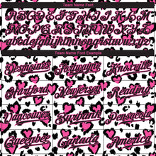 Load image into Gallery viewer, Custom White Black-Pink 3D Pattern Design Leopard Authentic Baseball Jersey
