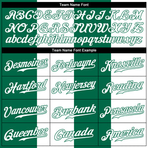 Custom White White-Kelly Green 3D Pattern Design Coconut Trees Authentic Baseball Jersey