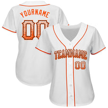 Load image into Gallery viewer, Custom White Orange-Black Authentic Drift Fashion Baseball Jersey
