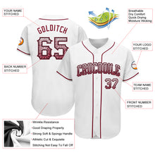 Load image into Gallery viewer, Custom White Crimson-Black Authentic Drift Fashion Baseball Jersey
