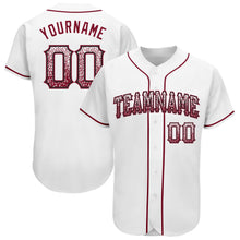 Load image into Gallery viewer, Custom White Crimson-Black Authentic Drift Fashion Baseball Jersey
