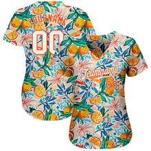 Load image into Gallery viewer, Custom White White-Orange 3D Pattern Design Fruits Authentic Baseball Jersey
