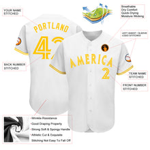 Laden Sie das Bild in den Galerie-Viewer, Custom White White-Gold Authentic Baseball Jersey
